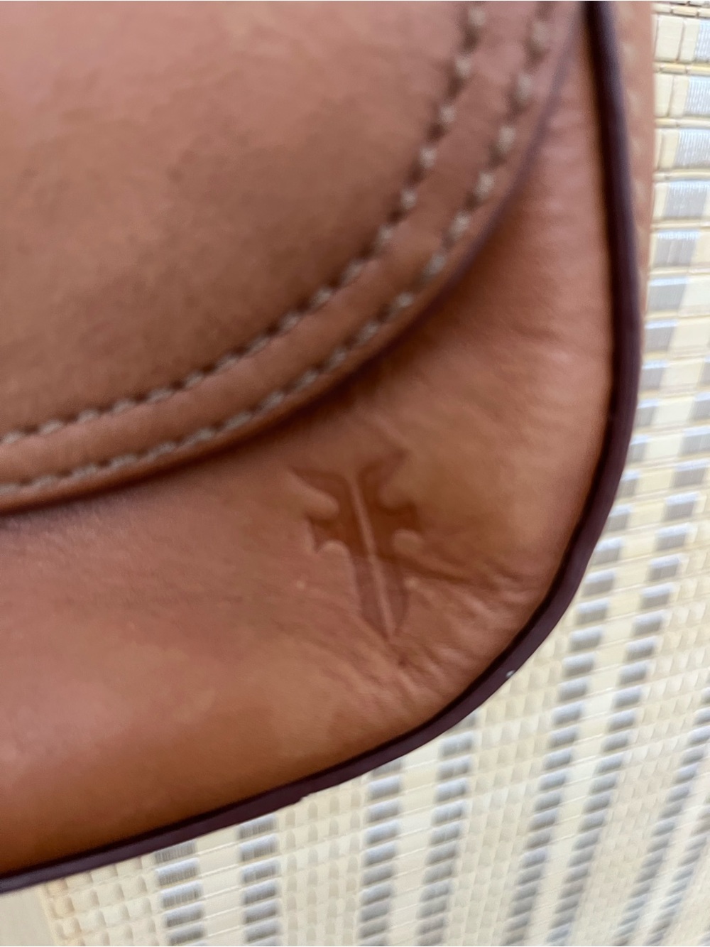 Frye Cognac Leather Crossbody Bag 10x8x2.5 - Picture 4 of 13